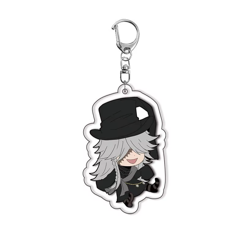 Dessin animé nouveau majordome noir Anime acrylique porte-clés ornement Q Version personnages bijoux porte-clés charme amis Fans cadeaux jouets