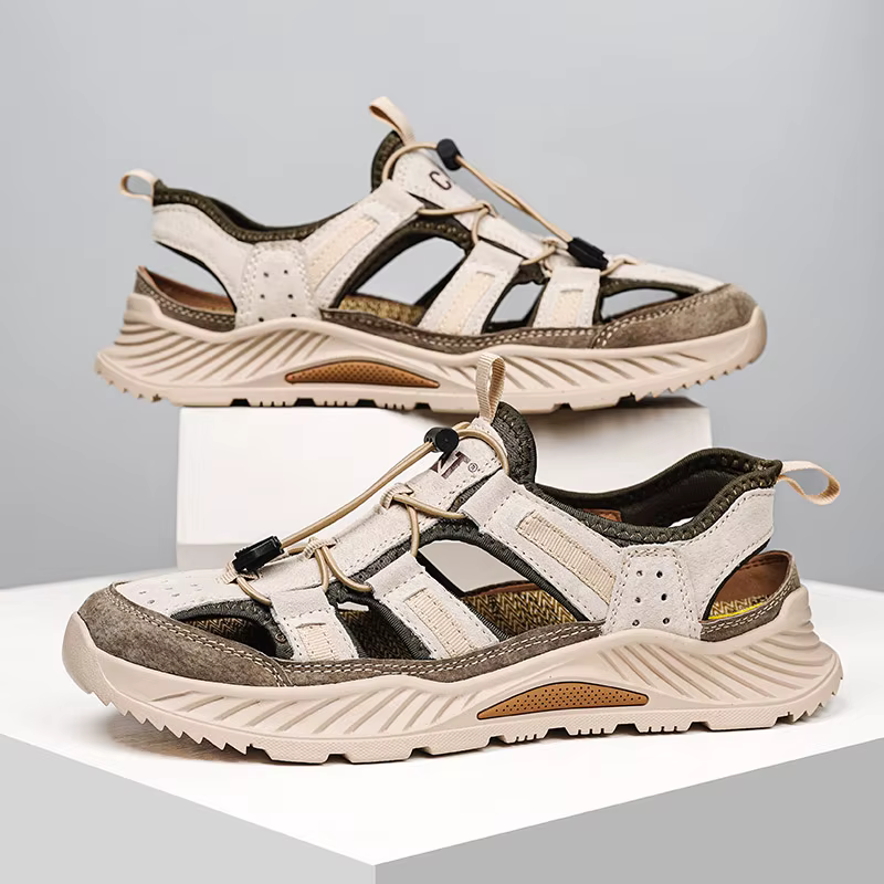 Sandales de randonnée fermées pour hommes en daim