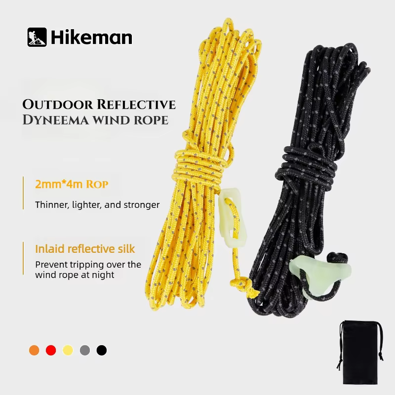 Cordes de vent réfléchissantes en Dyneema pour extérieur