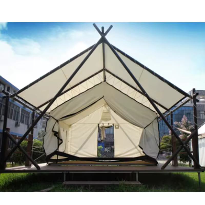 Tentes de safari de luxe pour le glamping, installation rapide, hôtel thème et hébergement éco-responsable, sur mesure
