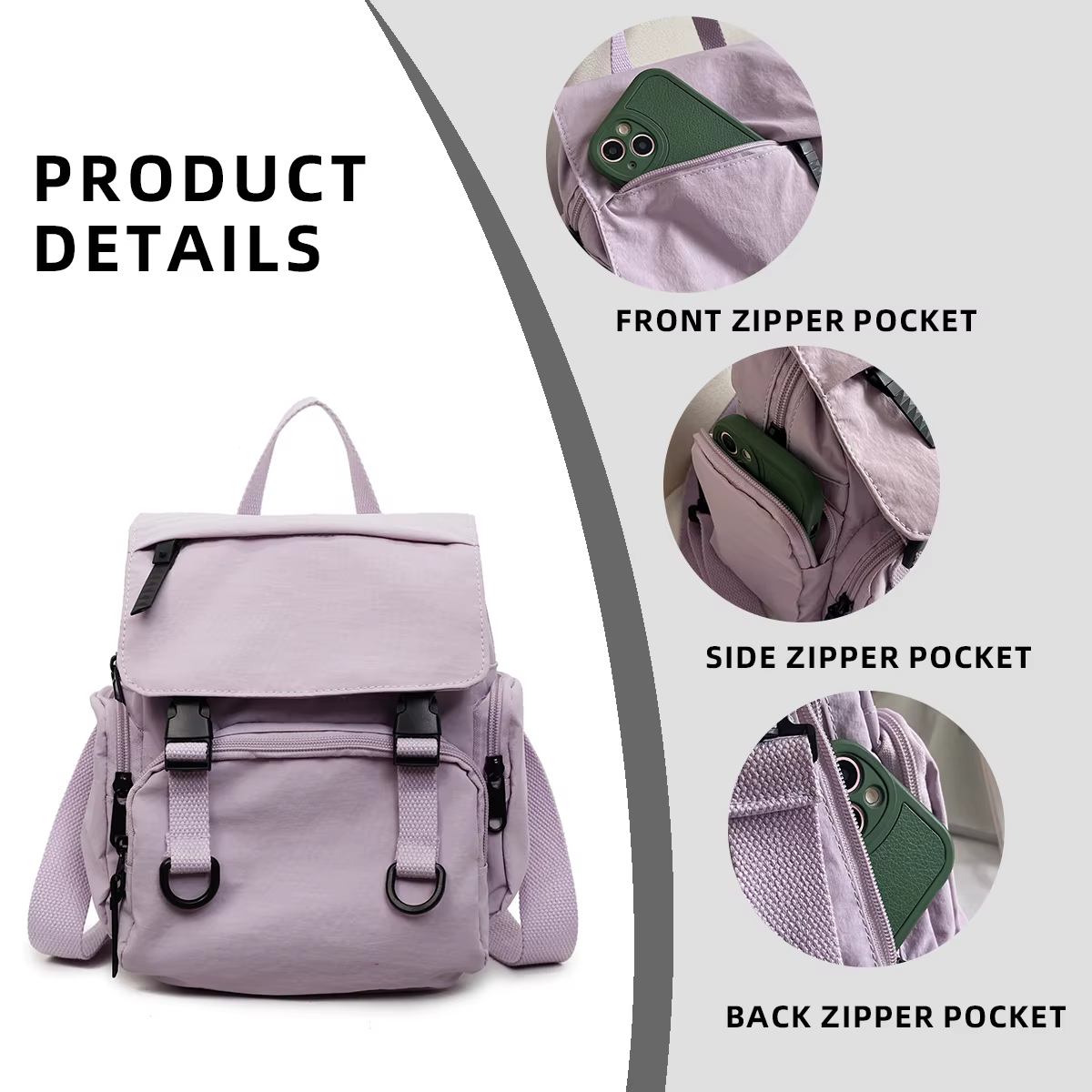 Sac à bandoulière multifonctionnel, sac à dos pour femme, sac à main, sac à bandoulière, sac à dos léger de voyage, cadeau, sac de randonnée, sac de petit déjeuner pour classe d'étudiant de Trekking C