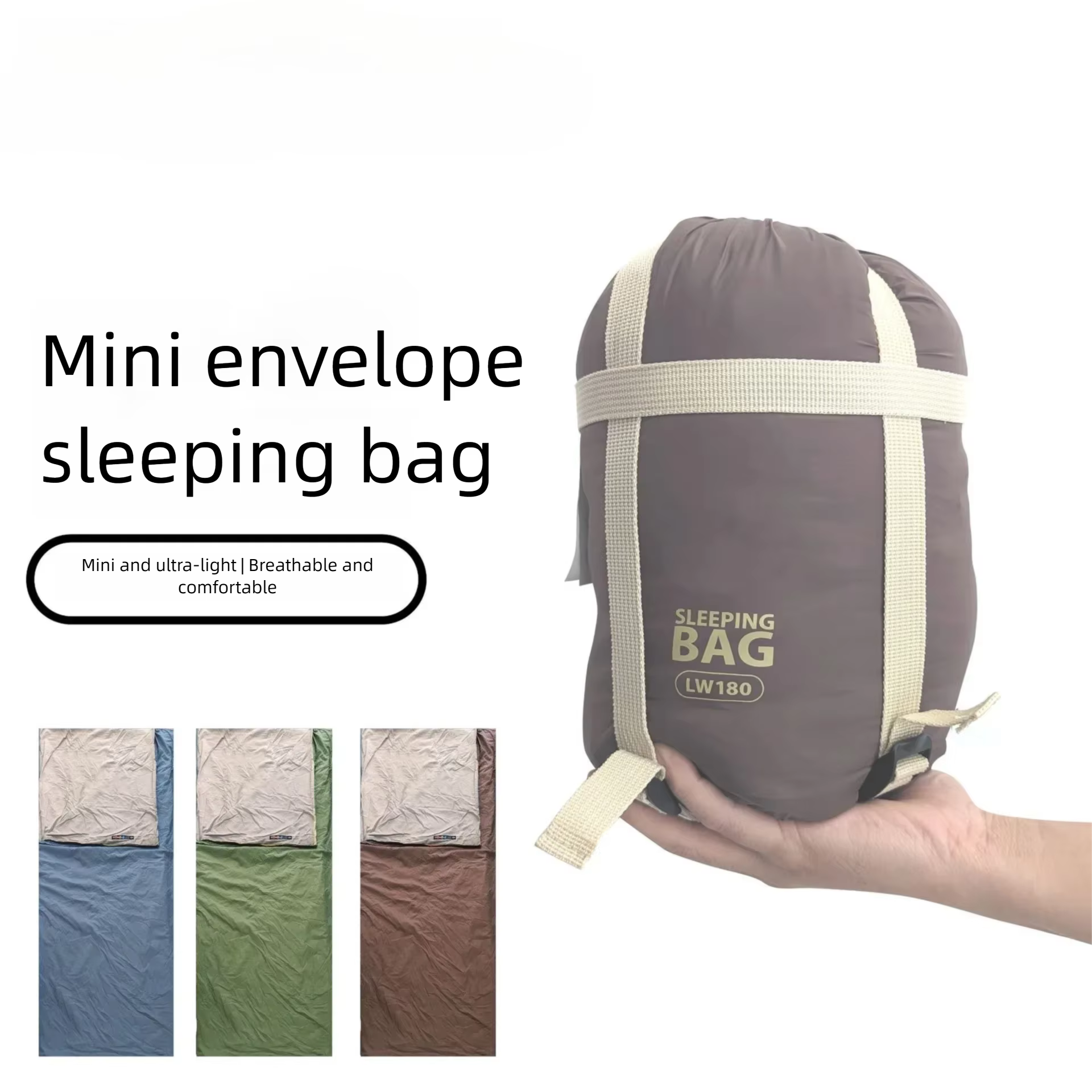 Sac de couchage enveloppant portable pour le camping en plein air
