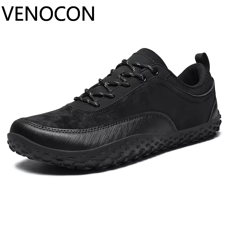 Chaussures de randonnée légères VENOCON Barefoot Minimalist Extra Ball Wide Nose Toe Box en tissu et cuir pour homme et femme