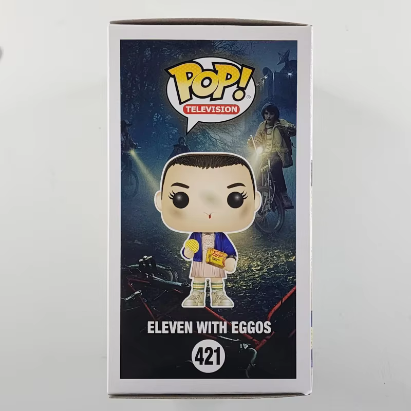 Funko Pop! original Television Eleven avec Eggos # Figurine en vinyle Stranger Things 421, modèle de collection, décoration de bureau, cadeau pour les fans