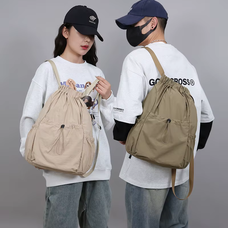 Sac à dos léger à cordon de serrage pour hommes et femmes
