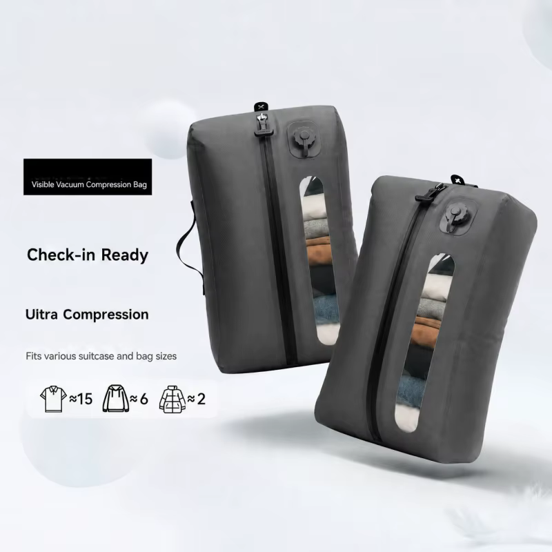 Sac de compression sous vide de voyage avec pompe électrique USB, approuvé par les compagnies aériennes, ultra-compact, réutilisable, pour valise et bagages