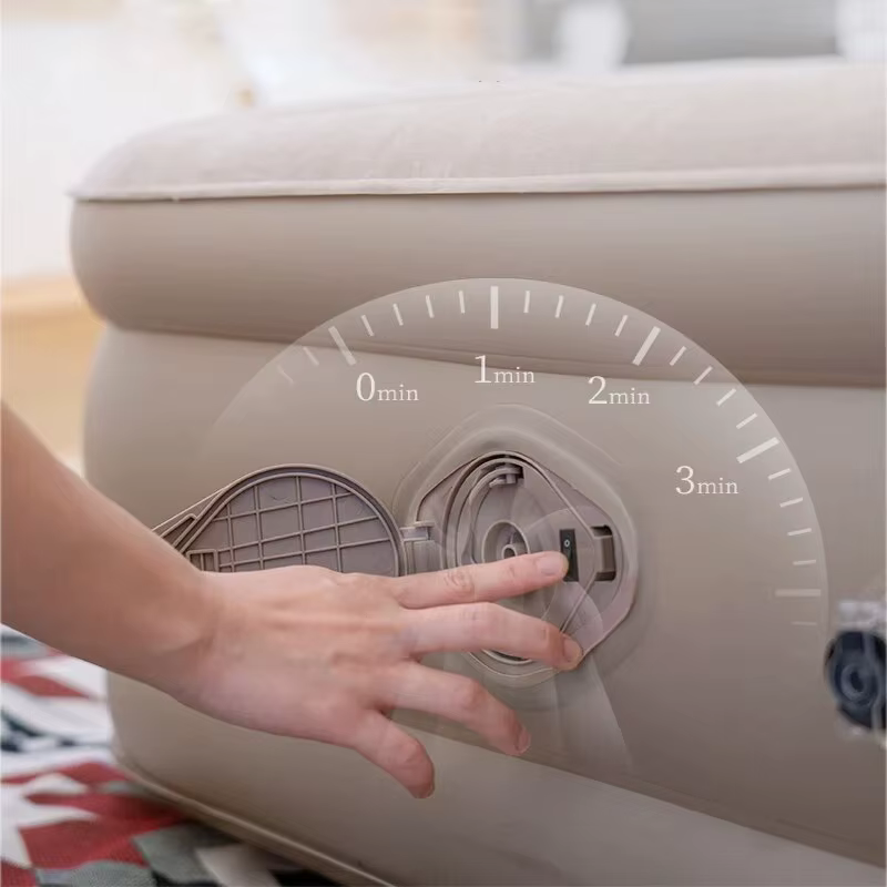 Loha Camping-Lit pneumatique gonflable automatique avec dossier
