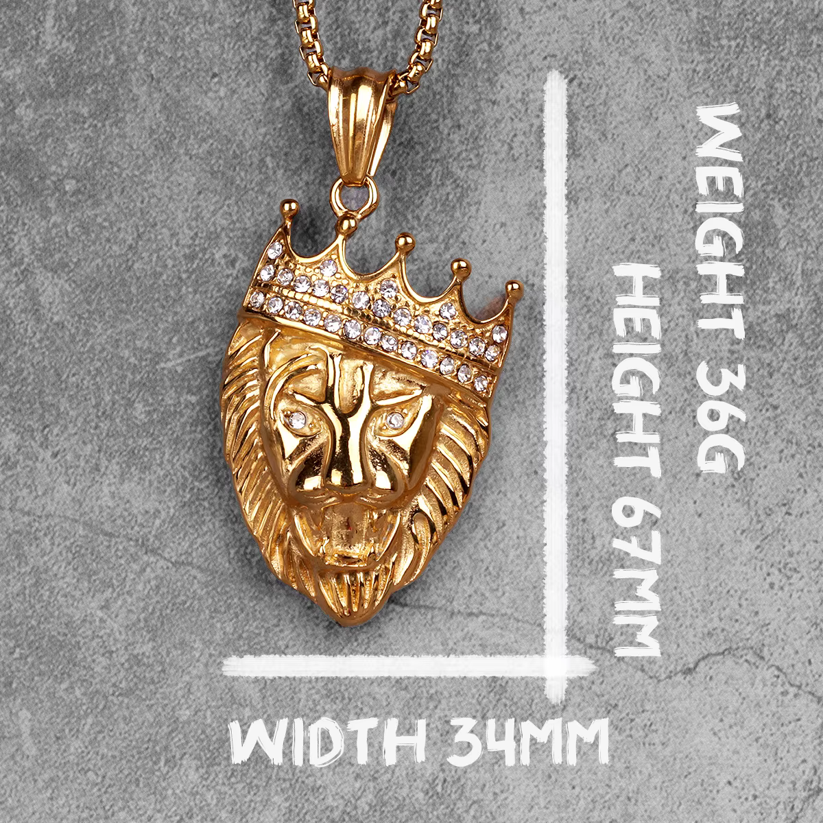 Colliers de luxe King Animal pour hommes, PmotJOHip Hop, bijoux masculins en acier inoxydable, cadeau de créativité, vente en gros, longue présidence