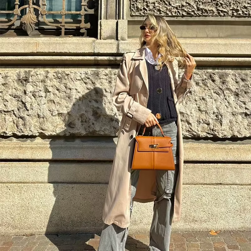 Sac trapézoïdal JWPEI pour femme, sac messager polyvalent haut de gamme, sac à main tendance, sac de banlieue, sac à bandoulière