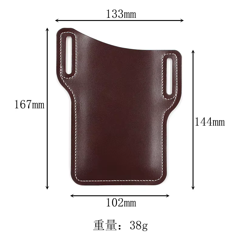 Étui de ceinture en cuir pour téléphone portable pour hommes, pochette multifonctionnelle pour ceinture, sac de téléphone portable pour la course à pied, les voyages, le camping et les activités de pl
