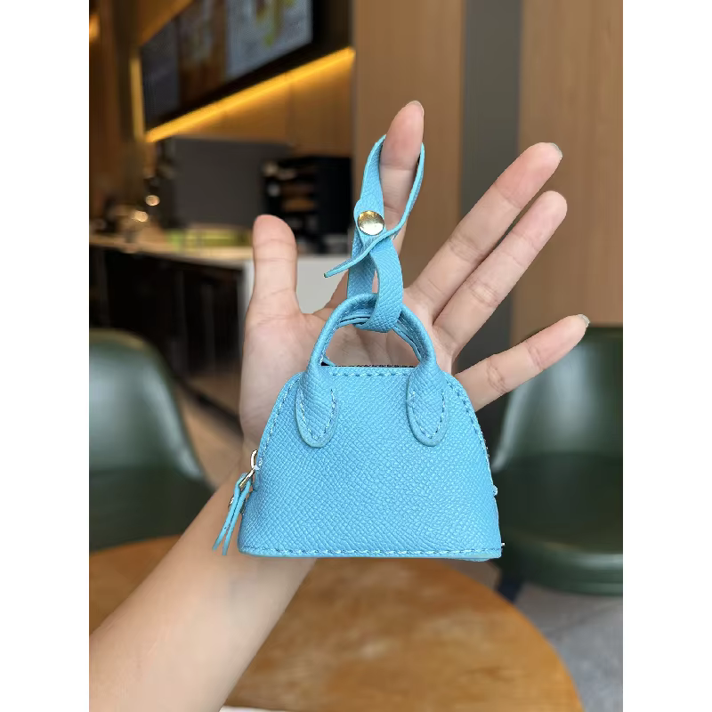 Mini portefeuille en forme de coquille pour femme, porte-monnaie polyvalent, pochette de rangement pour écouteurs, petit sac à main, pendentif porte-clés