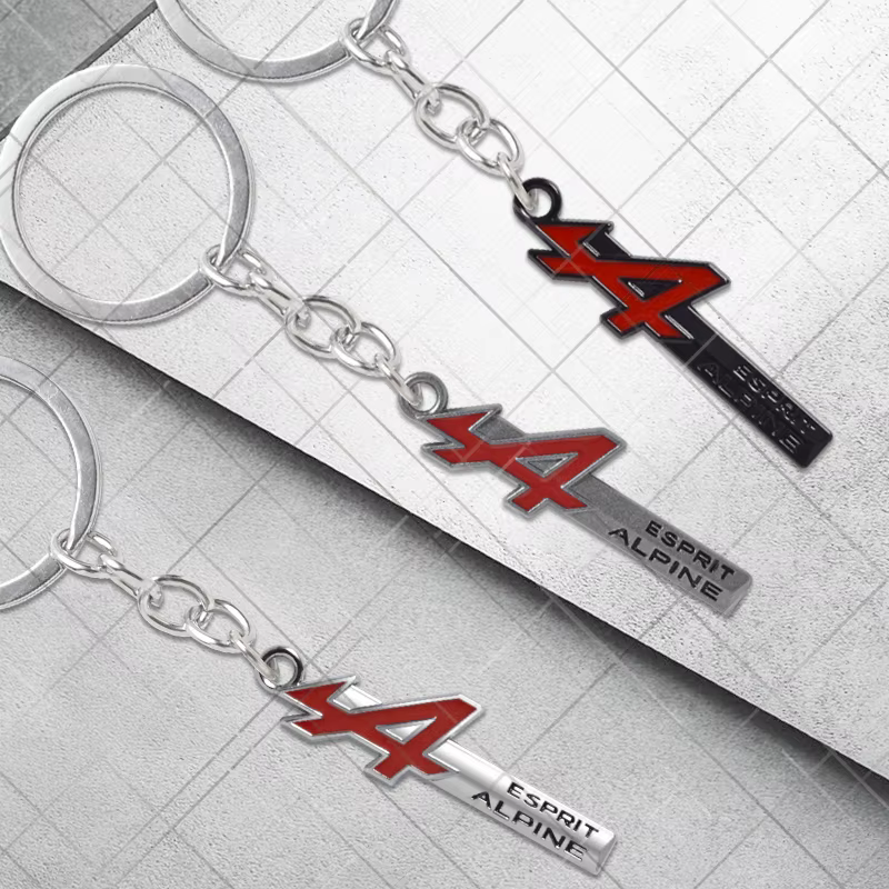 Porte-clés en métal pour Logo Alpine Esprit Duster scénique Megane GT Clio RS Captur Kwid Kadjar