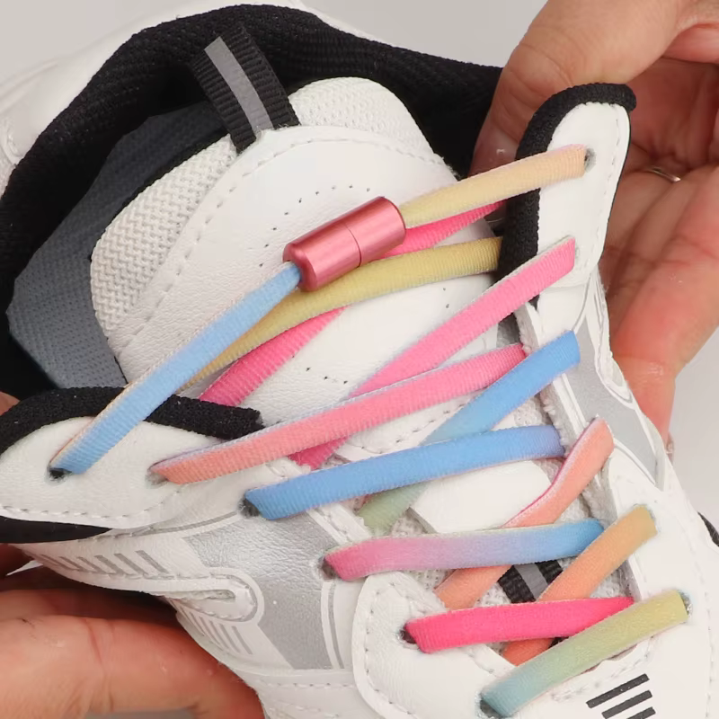 Lacets de chaussures élastiques colorés