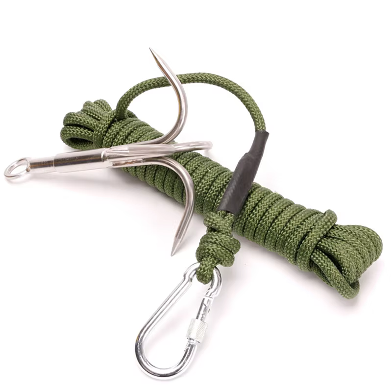 Griffe d'escalade en acier inoxydable, survie en plein air, glace, crochet, outil de randonnée, grand canadisme, grappin volant, accessoires