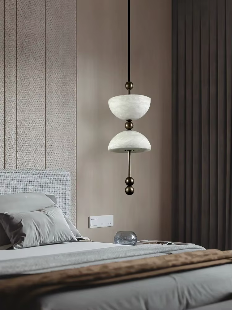 Lustres en marbre espagnol vintage pour restaurant, couloir, maison d'hôtes, hôtel, chambre à coucher, lampe murale de chevet, décoration intérieure, luminaire LED