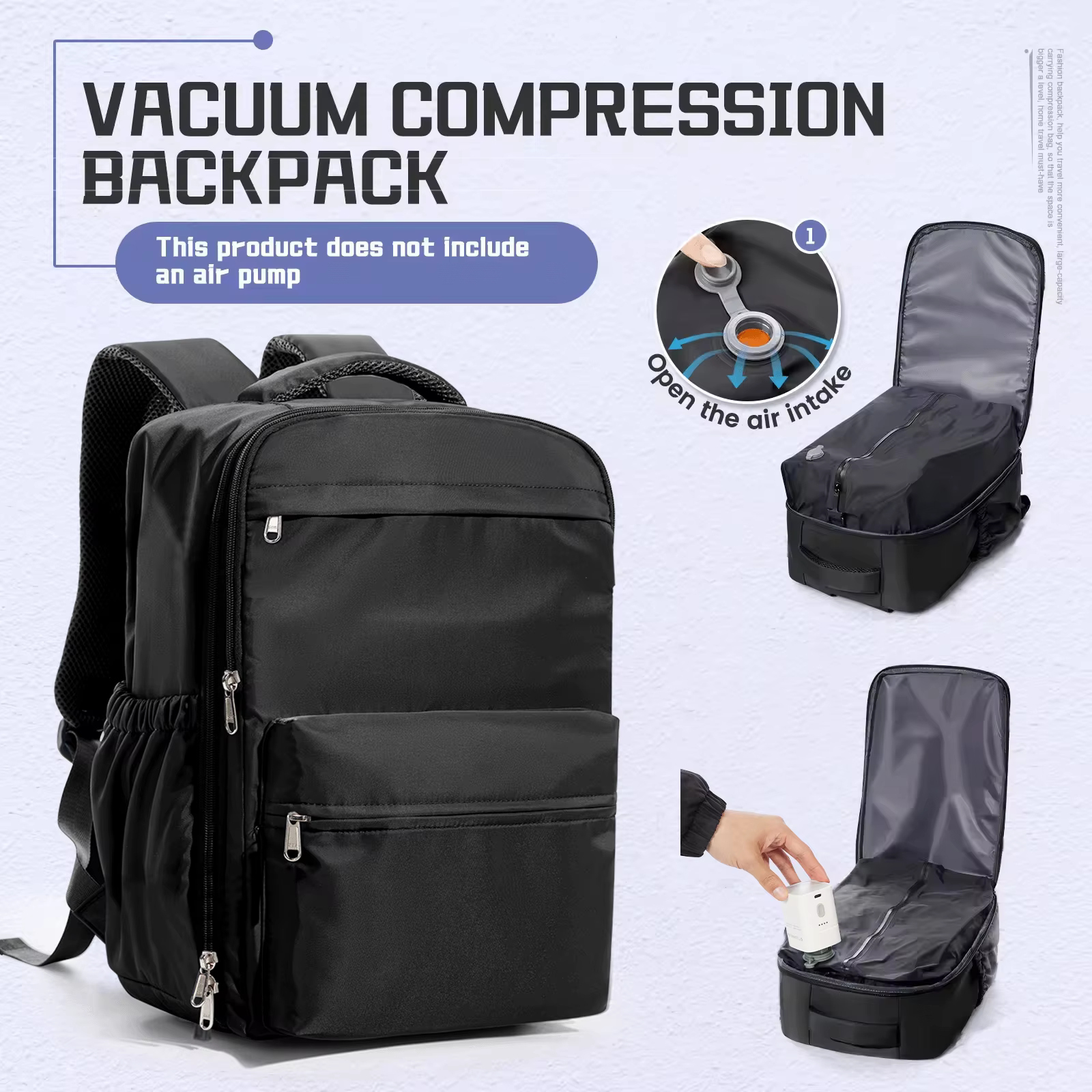 Sac à dos de compression sous vide pour homme