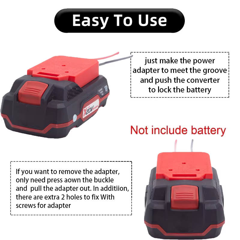 Adaptateur de bricolage pour Lidl Parkside X20V, adaptateur de batterie Li-Ion, connecteur de performance 14awg, adaptateur de bricolage pour Machines Foy, voitures