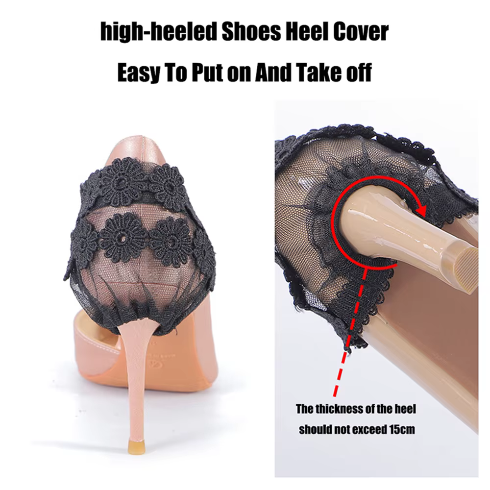 1Paire Talons hauts Bundle Lacet Chaussure Tenant Lâche Anti-dérapant Sangles Femmes Élastique