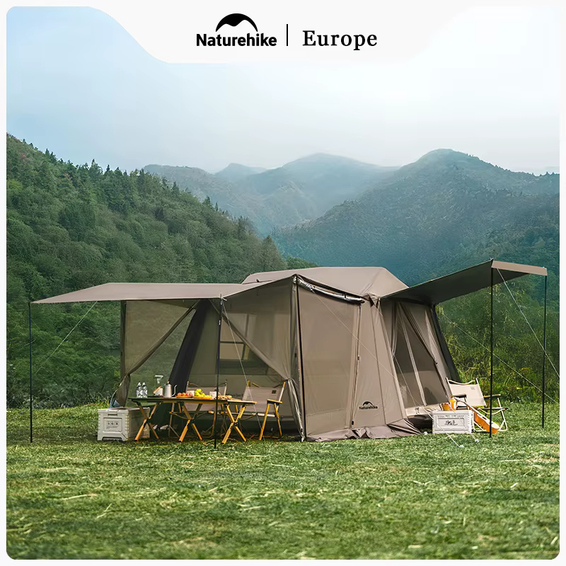 Naturehike Village 6.0 Deluxe 2.0 tente de Camping 3-4 personnes auvent automatique