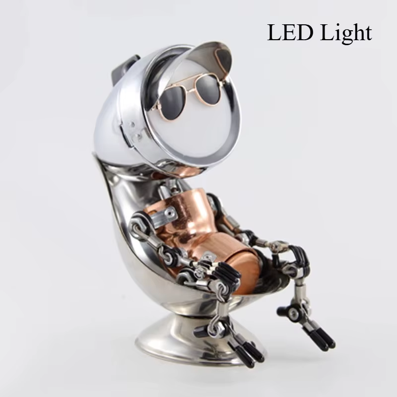 Lampe d'ambiance Robot Punk en métal
