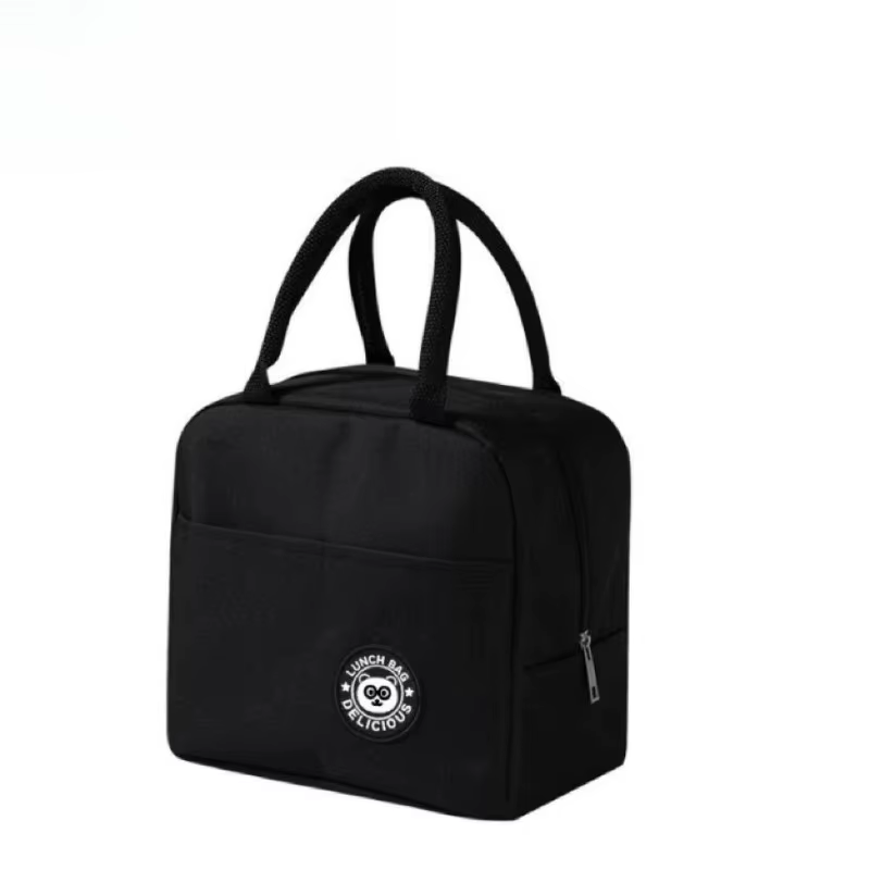 Sac à déjeuner isotherme en tissu Oxford, sac à déjeuner isotherme avec doublure en aluminium anti-fuite, fermeture éclair pour les trajets quotidiens