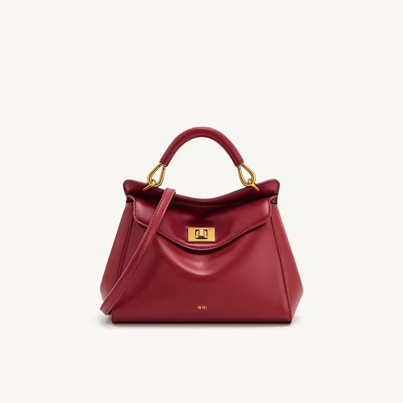 Sac à main Lucia Lock de JW PEI, unique et élégant, sac bandoulière en cuir véritable, haut de gamme et polyvalent