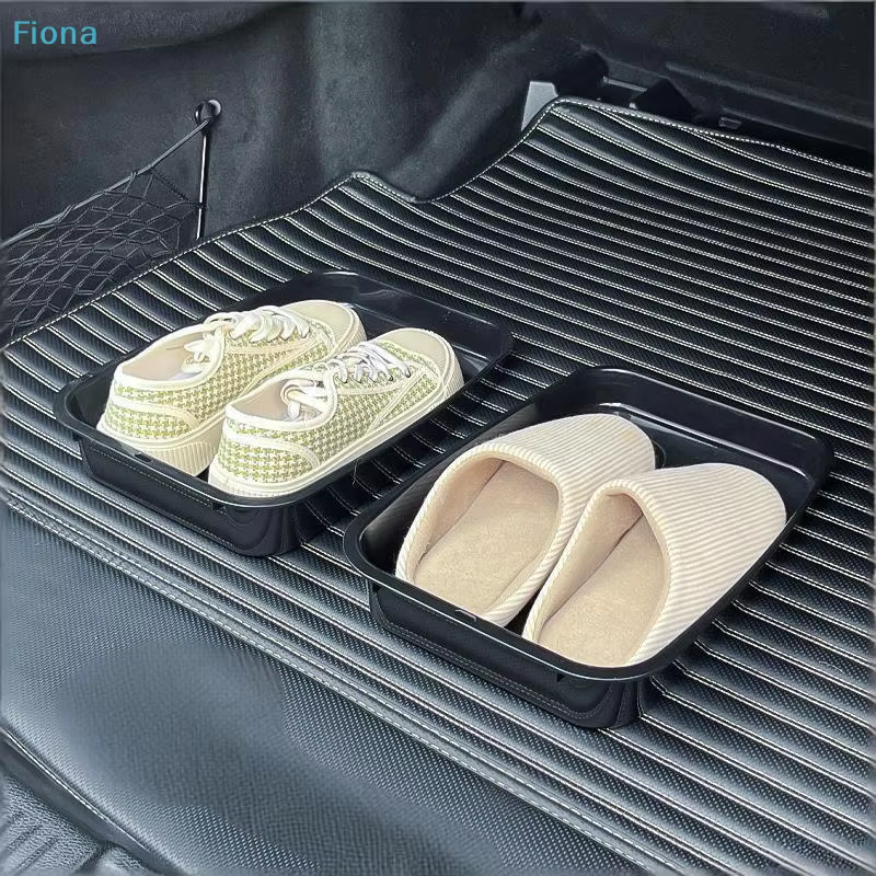 ⛟ Boîte de rangement pour chaussures de voiture, organiseur de chaussures imperméable pour coffre de voiture, support portable pour chaussures pour l'intérieur de la voiture