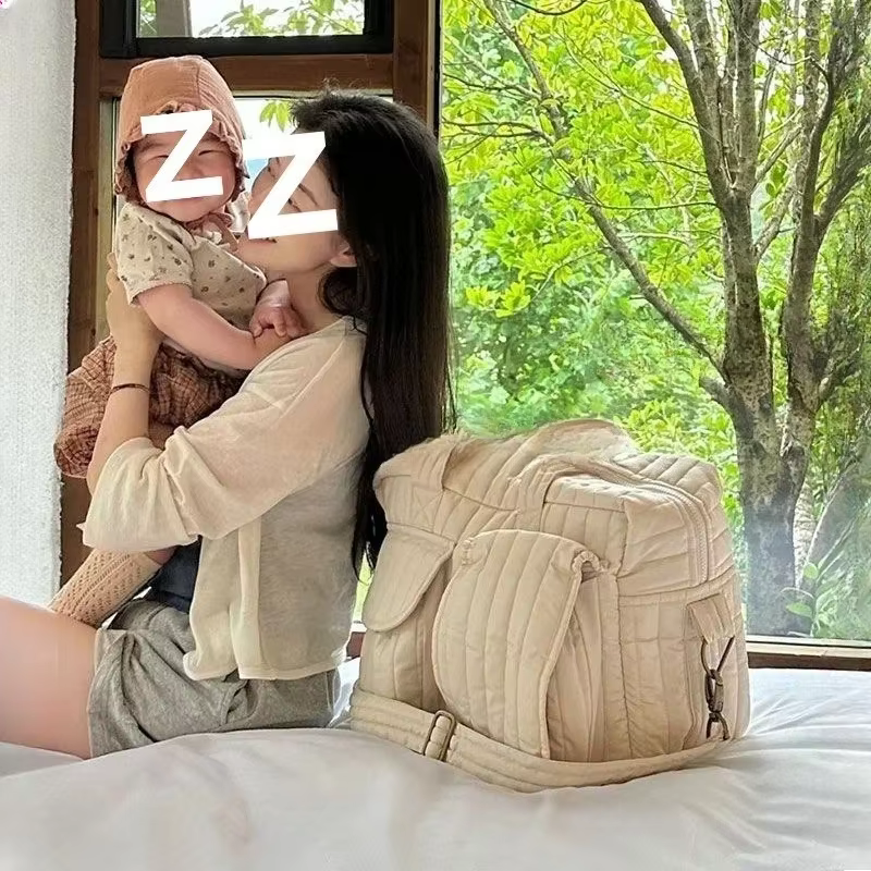 Sac à couches matelassé en coton pour bébé