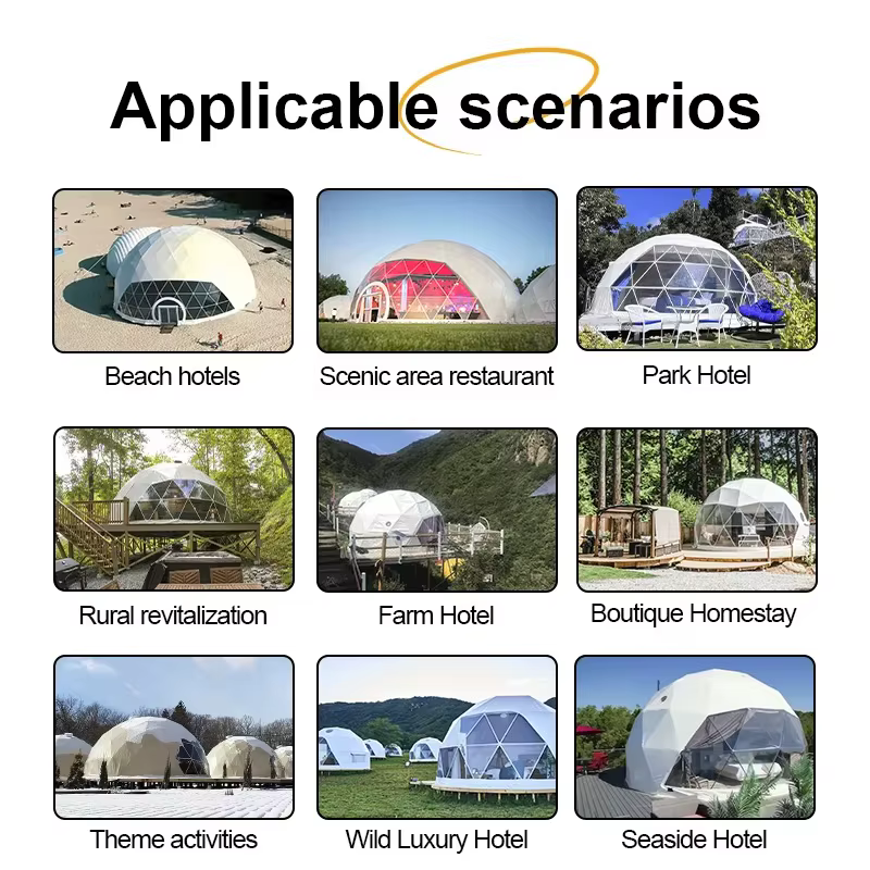 Dôme de Glamping de Luxe, Tentes Géodésiques, Grandes Tentes de Camping de Luxe, Dôme Hôtelier Sphérique pour un Ciel Étoilé, Tente d'Extérieur à Vendre, Personnalisable