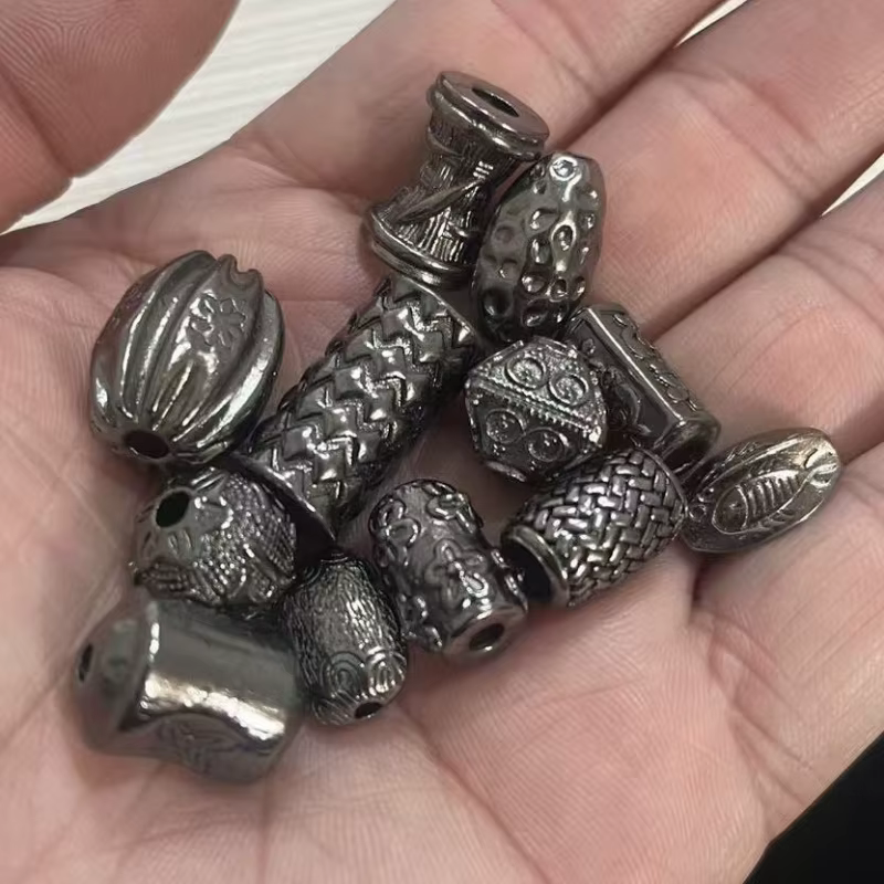 3 Pièces d'Accessoires de Bijouterie en Alliage, Perles Entretoises et Perles Seau Rétro Noir Pistolet, Matériel de Perlage DIY pour Colliers et Bracelets, Vente en Gros