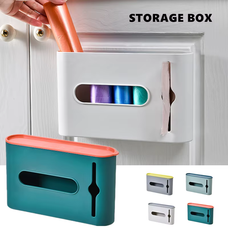 Boîte de rangement murale pour sacs poubelle, distributeur de sacs poubelle en plastique, porte-sac poubelle, HOKitchen