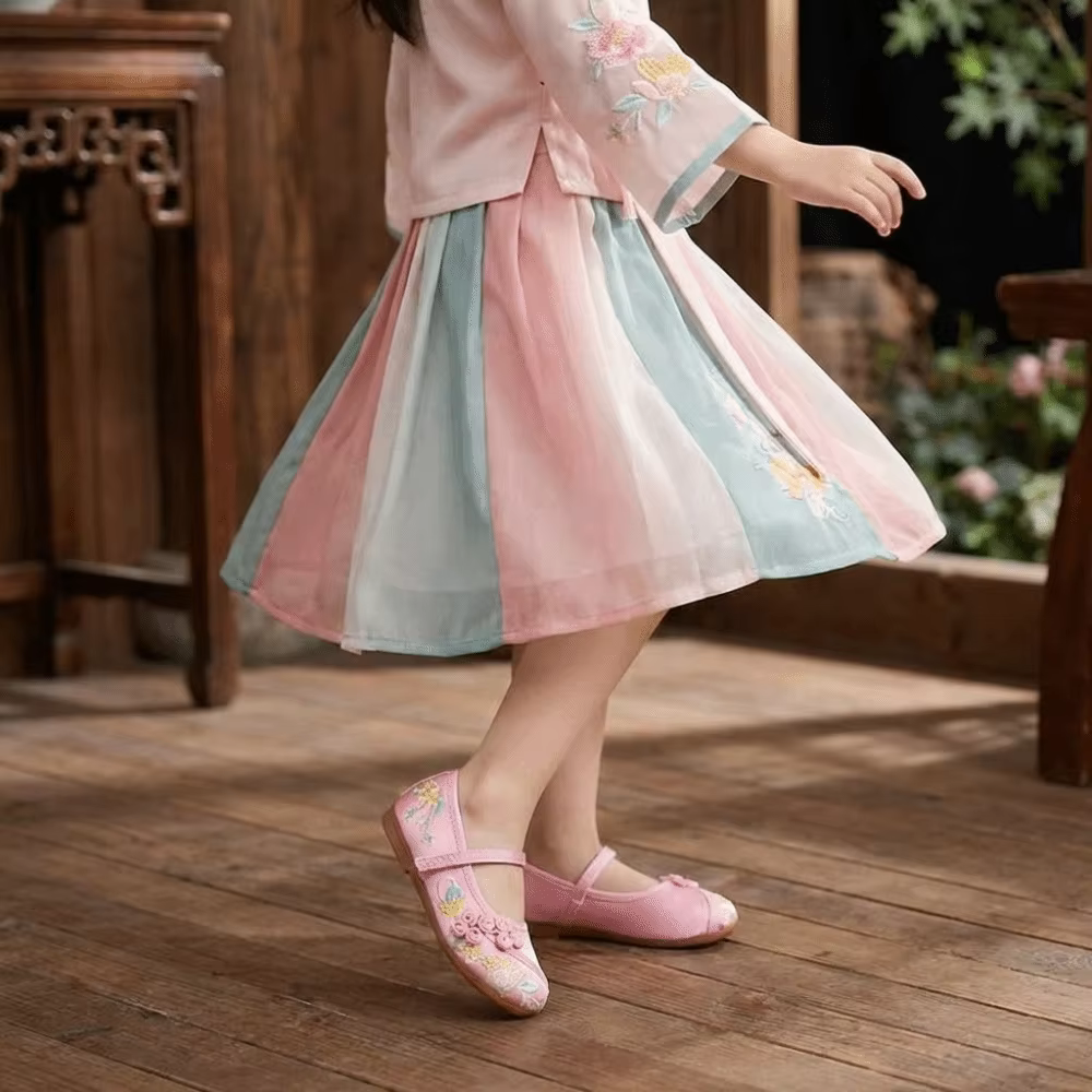 Chaussures de danse pour filles de style chinois