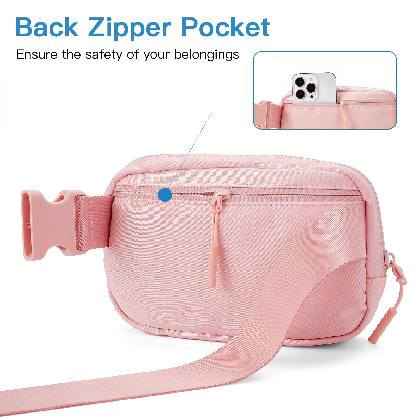 Sac banane pour femmes et hommes, sac de taille étanche du même Style, réglable, bandoulière pour Sports de plein air, support pour téléphone portable