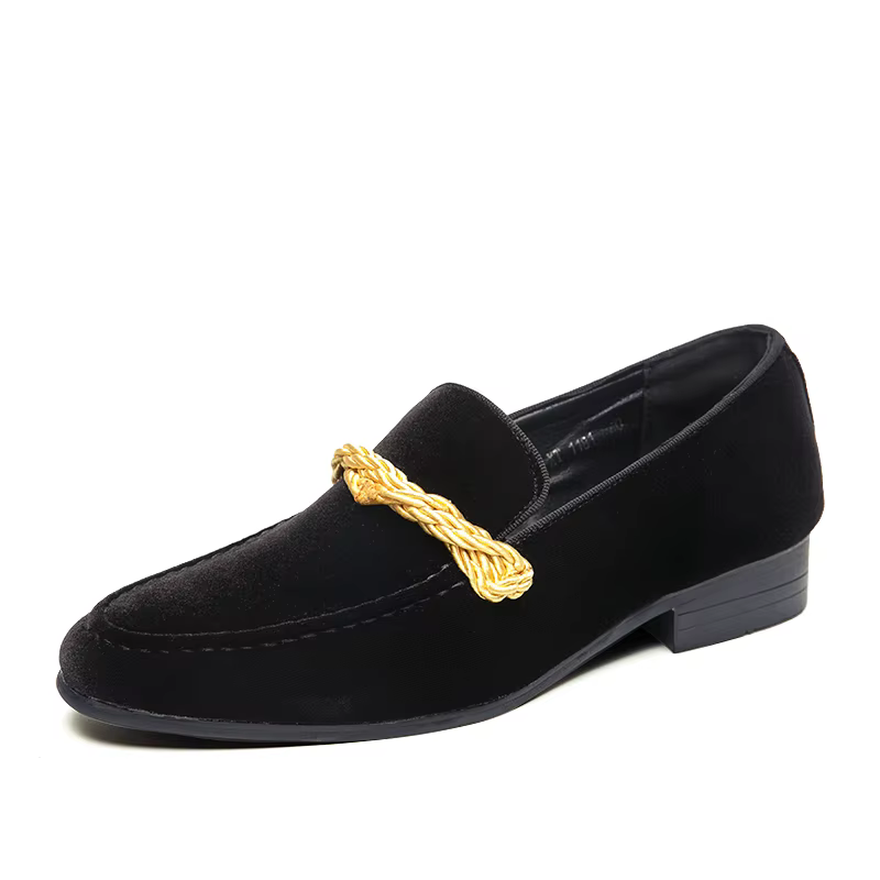 Chaussures en cuir suédé minimaliste faites à la main pour hommes (noir vert bleu marron)