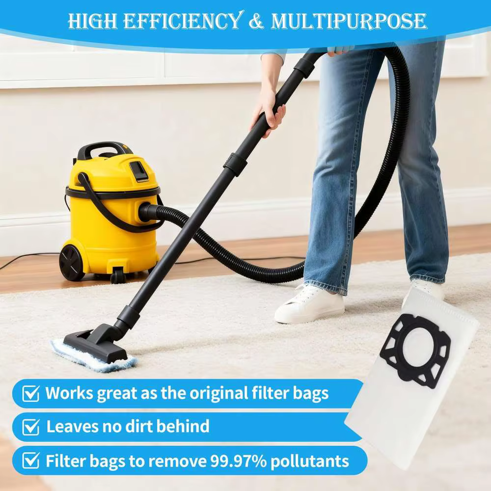 Sacs à poussière pour Karcher 2.863-314.0 KFI 357 KWD1, WD2 Plus, WD3.200 - WD3.800 M,SE4002, SE4001, MV3, accessoires pour aspirateur
