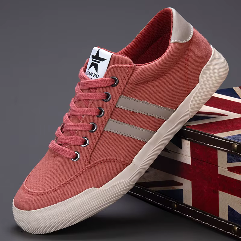 Chaud rétro vert vulcaniser chaussures hommes respirant loisirs