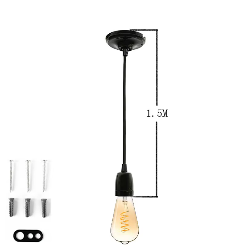 Capuchon de lampe Edison en céramique avec montage de plafonnier décoratif en céramique DIY, suspension décorative pour café et restaurant