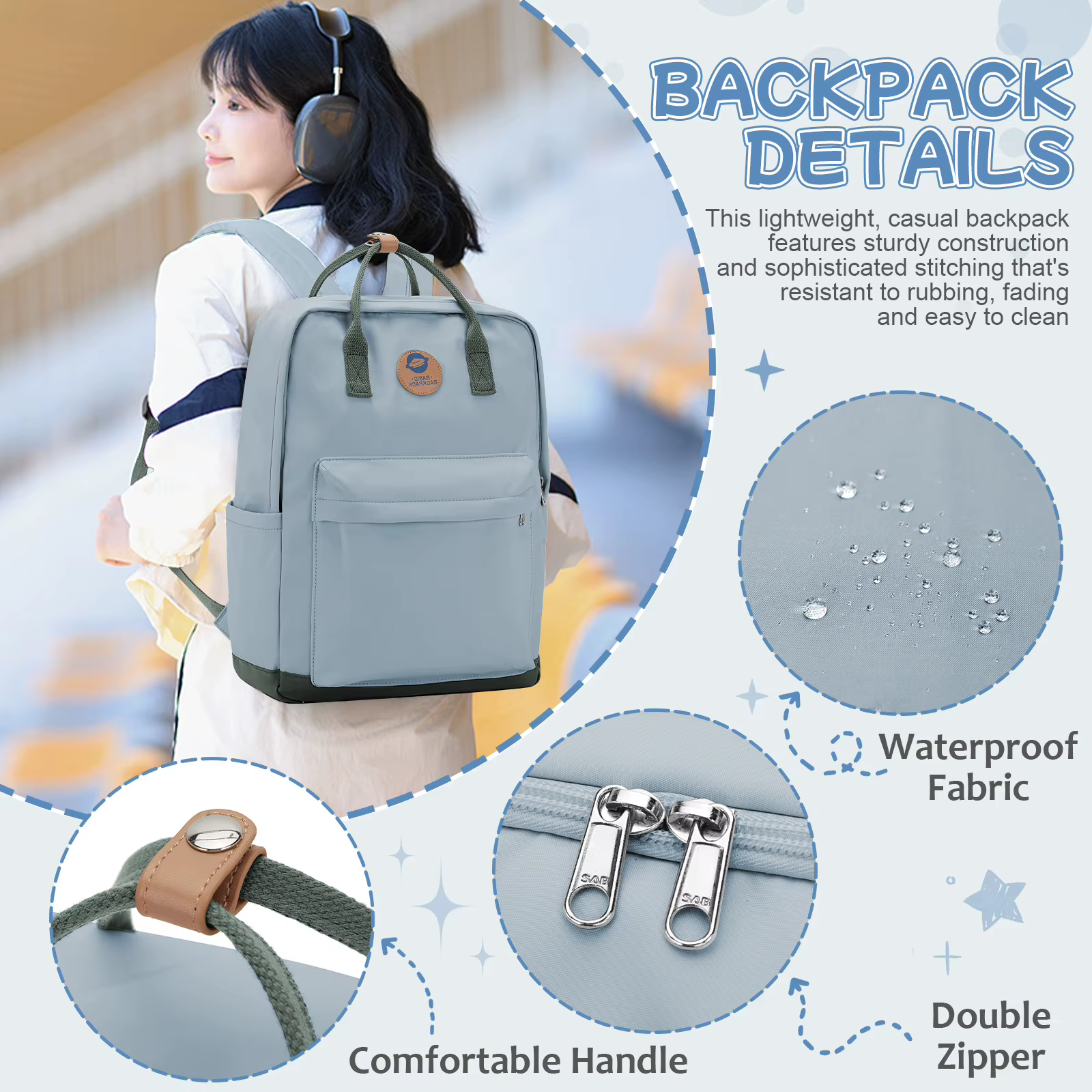Sacs à dos scolaires pour filles, sacs d'école mignons pour adolescentes, sacs à dos pour femmes, sac à bandoulière décontracté, sac à dos pour ordinateur portable, sac de voyage