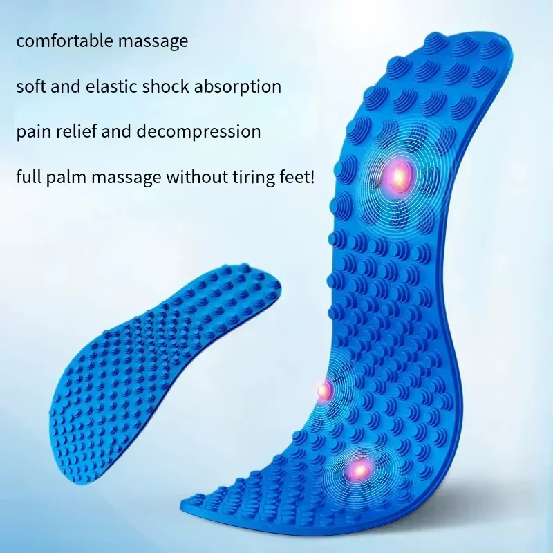 1 Paire de Semelles de Massage à Pression Digitale pour Soulager la Fatigue des Pieds, Semelles Intérieures pour Hommes et Femmes, Coussinets de Chaussures Souples pour Chaussures de Sport et Décontra