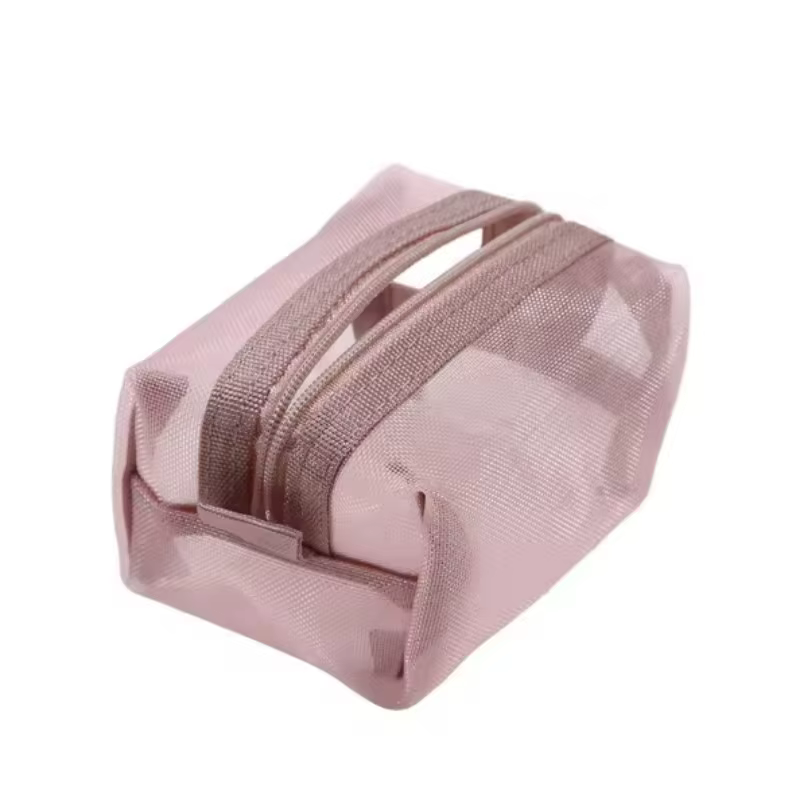 Mini sacs à cosmétiques en maille de Nylon transparent pour femmes
