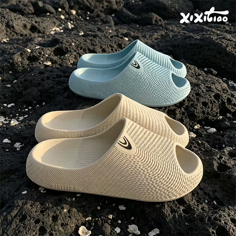 XIXITIAO – pantoufles d'été à plateforme pour hommes et femmes, pantoufles de salle de bain intérieures en EVA, douces, confortables, couleur unie, antidérapantes