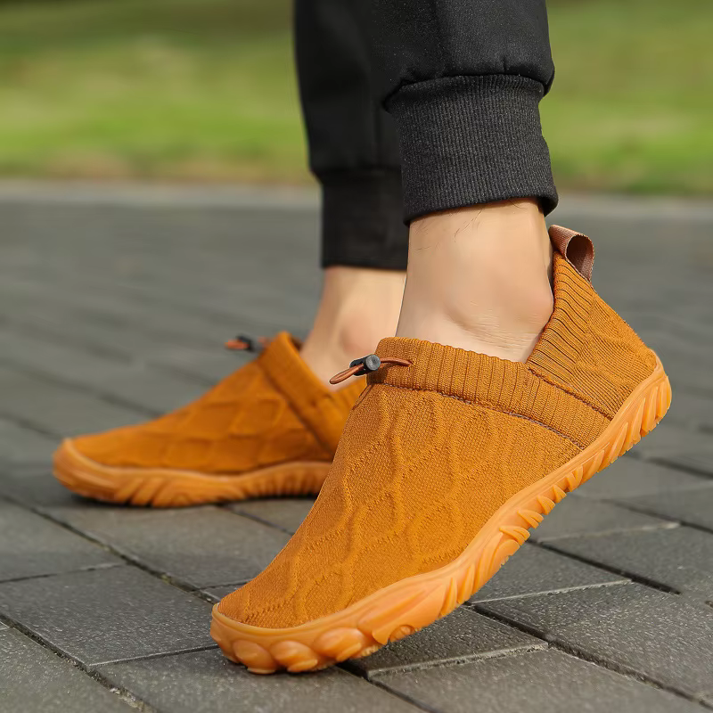 Chaussures pieds nus minimalistes pour hommes, baskets de marche antidérapantes et respirantes en tricot, résistantes à l'usure, légères