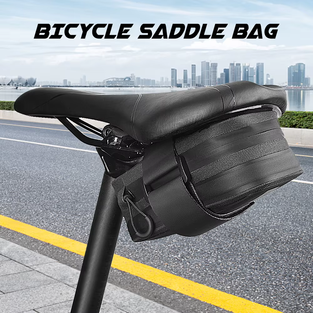 Sac de selle de vélo sac de siège de vélo réfléchissant sac de tige de siège arrière de cyclisme sac arrière de queue de grande capacité sac de vélo de route vtt vélo