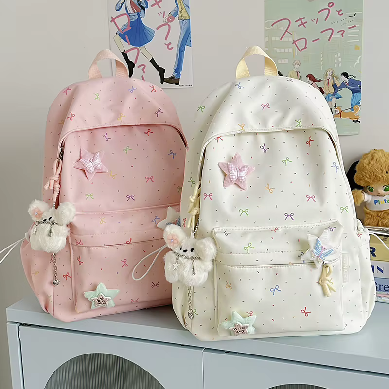 Sac à dos mignon en Nylon pour filles, sac d'école de grande capacité pour étudiants, 5 couleurs disponibles, sac à dos léger