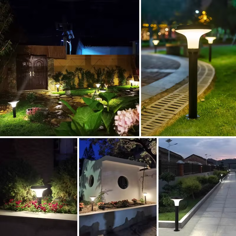 Lampes solaires extérieures de pelouse pour lampe de jardin Villa cour en aluminium paysage chemin pilier lumière décor moderne éclairage étanche IP65