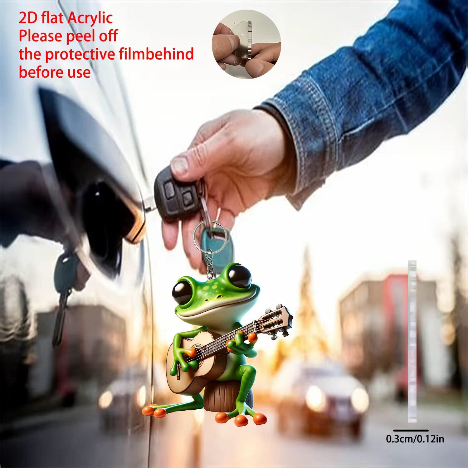 Porte-clés pendentif en forme de grenouille à la mode
