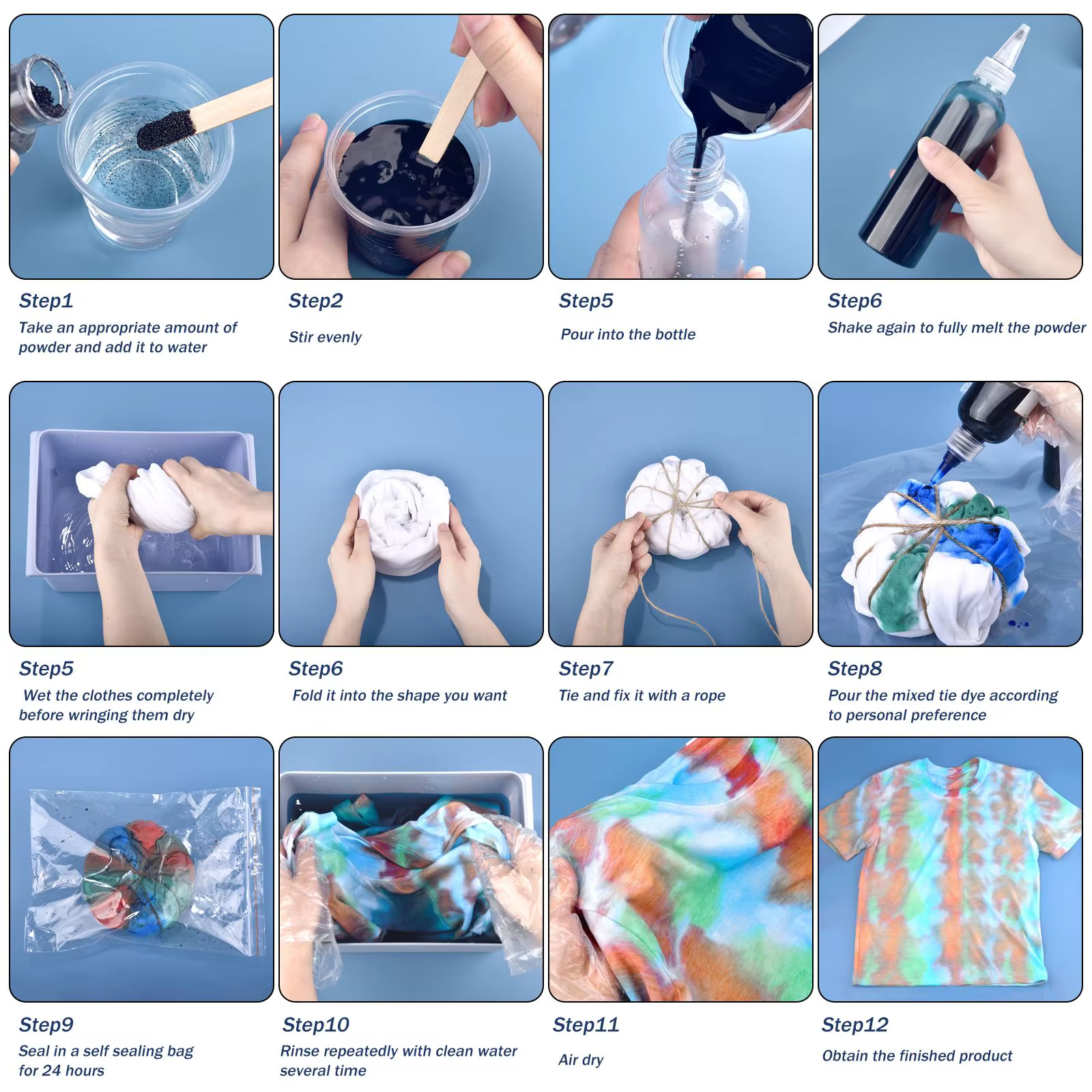 30/50ml Textile tissu colorant poudre teinture pour vêtements rénovation coloration