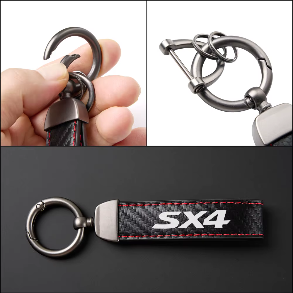Porte-clés de voiture en cuir PU, pour Suzuki Jimny Swift Grand Vitara Ignis Alto Baleno SX4 samouraï s-cross Celerio Ertiga, accessoires de voiture