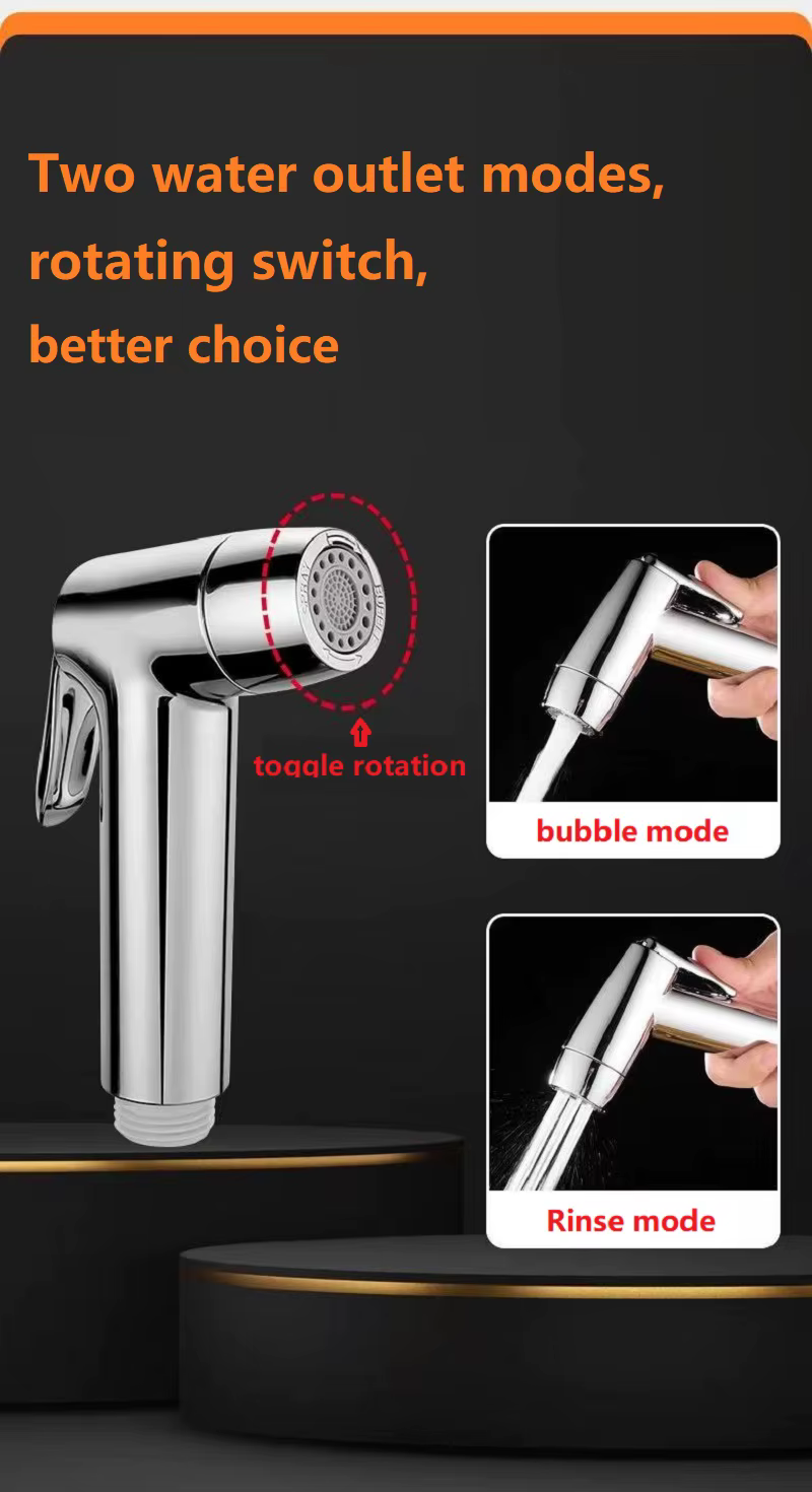 Accessoires de salle de bain : Douchette WC portable en ABS, pistolet de lavage à deux vitesses