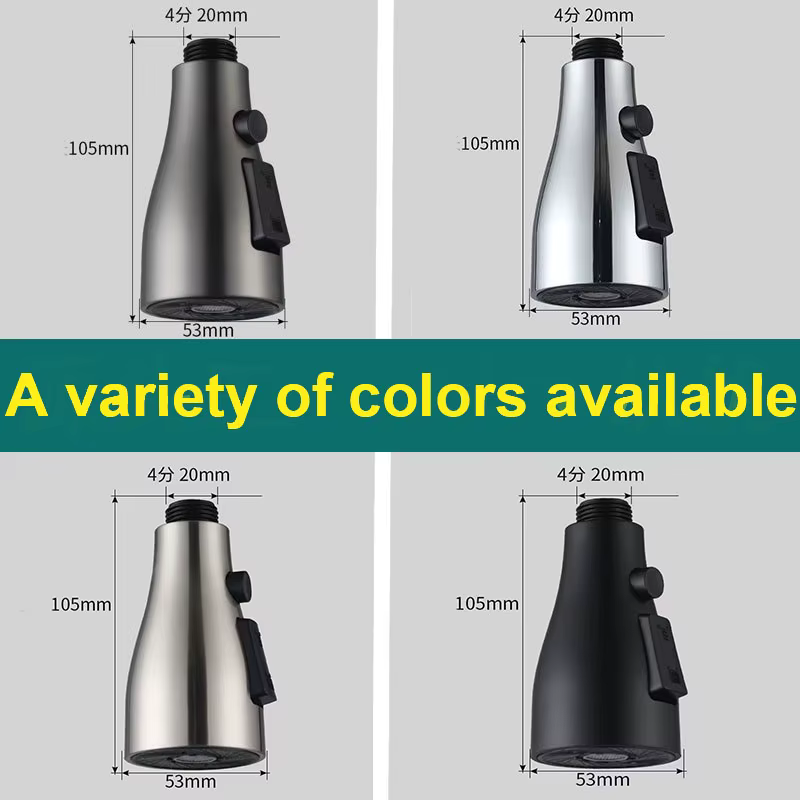 Accessoires de robinet de cuisine, remplacement de la buse de pulvérisation, 3 modes, tête de pulvérisation ABS pour lavabo de salle de bain, connexion 1/2 pouces